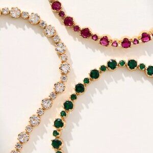 Anthropologie Clear Stone Tennis Bracelet NWT